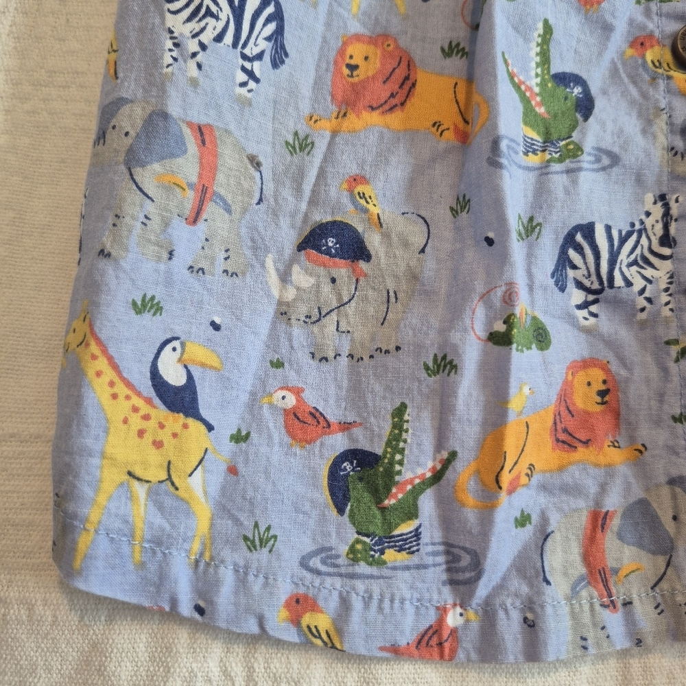 JoJo Maman Bebe boys 18-24 months button up animal print button up shirt VGUC - Picture 2 of 5